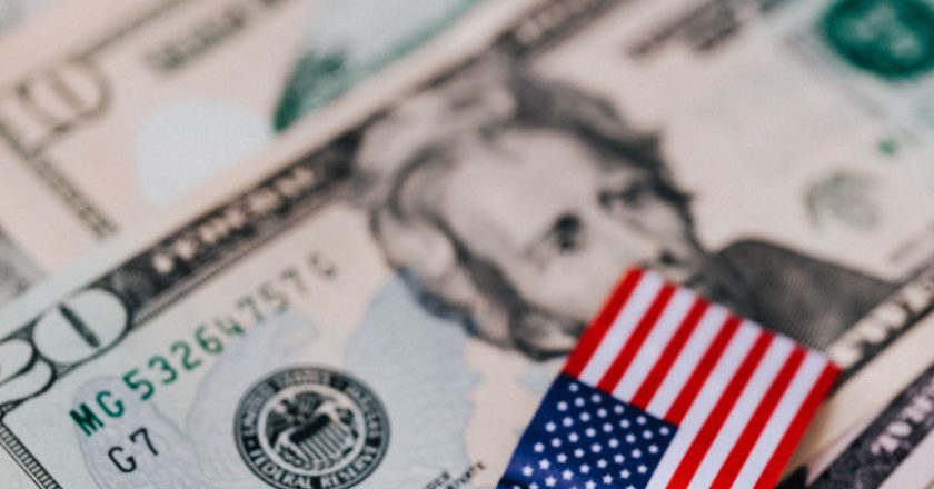 American Flag and US Dollars